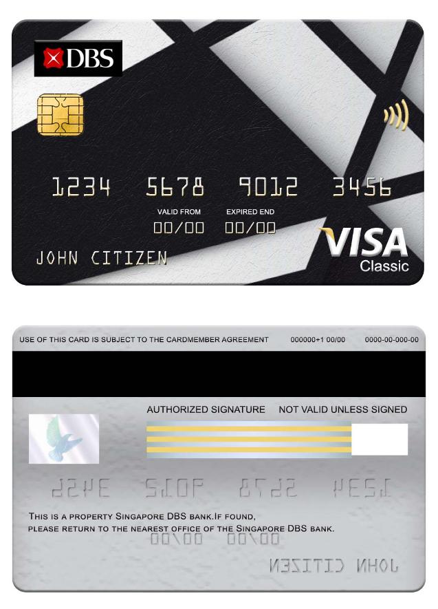 Singapore DBS bank visa classic card